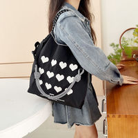 Koleksi Baru Tas Tote Ramah Lingkungan dengan Desain Bordir, Tas Belanja Bahan Nylon Tahan Air, Tas Selempang Bahu Terbuka
