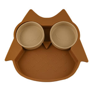 Plateau de repas pour bébé en silicone de qualité alimentaire, personnalisable en usine, créatif, en forme de hibou, amovible, pour enfants, Guangdong - Product Image 6
