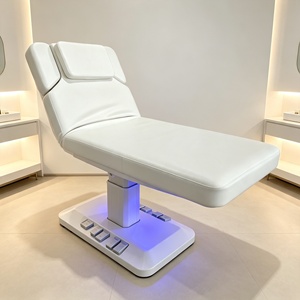 Electric Facial <b>Bed</b> Aesthetic Treatment Couch Height Adjustable Beauty Salon <b>Bed</b> Medical Tattoo Massage <b>Bed</b> with <b>LED</b> Light Base - Product Image 4
