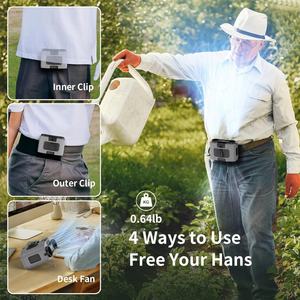 Socool Fan 20000mAh <b>Portable</b> Outdoor Camping Neck Fan-Rechargeable USB 10-Speed Control Bladeless Wearable Household & Car Use - Product Image 3