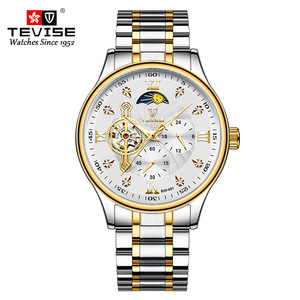 Reloj de Pulsera de Acero para Hombre, Resistente al Agua, Mecánico Automático, Esfera Grande, Función de Fase Lunar - Product Image 2