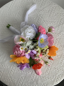 Nouveau design 2025 – Bouquets de mariage en soie artificielle, roses et pivoines colorées <span class=keywords><strong>pour</strong></span> la mariée et les demoiselles <span class=keywords><strong>d</strong></span>'<span class=keywords><strong>honneur</strong></span> – Idéal <span class=keywords><strong>pour</strong></span> Noël - Product Image 6
