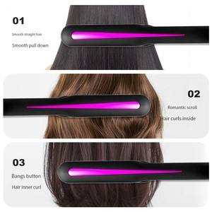 Alisador de pelo eléctrico profesional, herramientas para el cabello LCD, nuevo diseño, <span class=keywords><strong>plancha</strong></span> plana de cerámica personalizada - Product Image 4