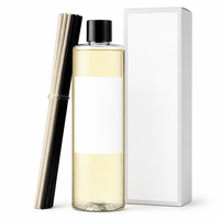Diffuseur de parfum d'ambiance cylindrique sans alcool de 50 ml avec bâtonnets pour huiles essentielles