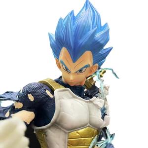 Figurine <span class=keywords><strong>Vegeta</strong></span> Super Saiyan Blue endommagée par le combat, jouet <span class=keywords><strong>de</strong></span> collection DBZ avec <span class=keywords><strong>costume</strong></span> endommagé et effets bleus pour collection d'anime - Product Image 1