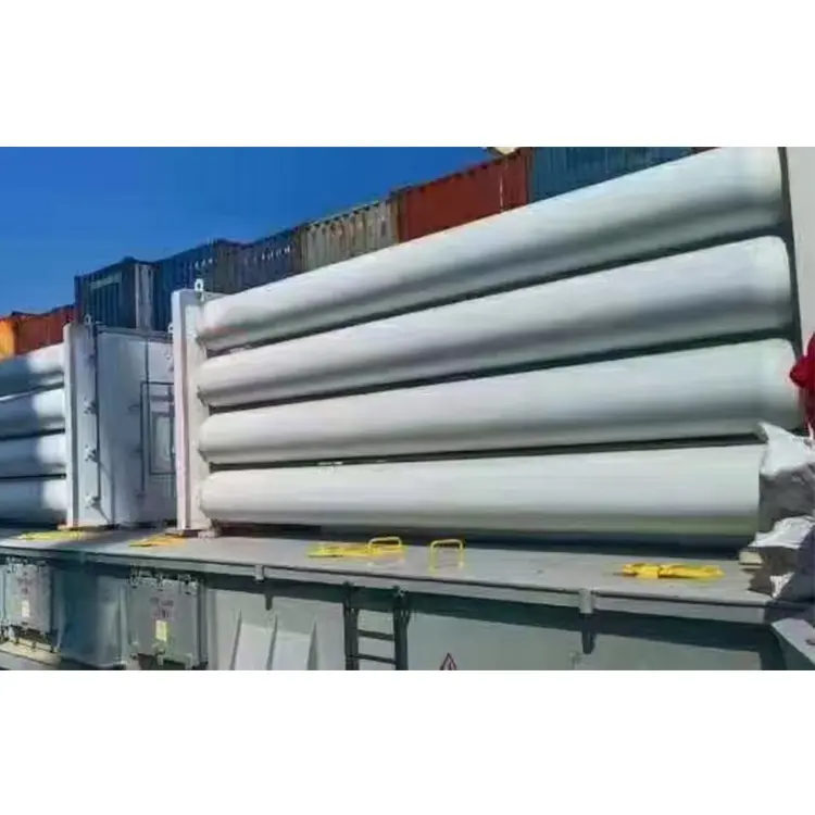 Large Capacity Seamless Steel Gas Cylinder N2 He Air Hydrogen Cng Cylinder Tube Bundle Container Tank