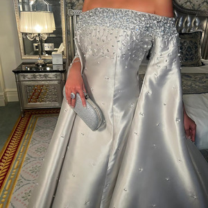 <span class=keywords><strong>Elegante</strong></span> <span class=keywords><strong>Abito</strong></span> da Sera Arabo Grigio con Spalle Scoperte e Maniche a Mantella di Lusso Stile Dubai <span class=keywords><strong>per</strong></span> <span class=keywords><strong>Donna</strong></span> <span class=keywords><strong>per</strong></span> Feste di <span class=keywords><strong>Matrimonio</strong></span> Lsz575 - Product Image 6
