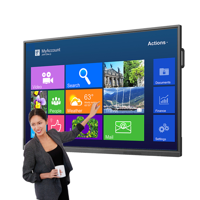 75 86 98 110 Inch Interactive Board Stylus Pen or Finger Clever Touch IFPD Smart Interactive Flat Panel Display for Education