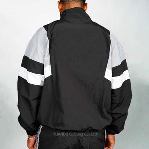 Nylon agasalho blusão dos homens Jogger Conforto Casual Define Secagem Rápida Respirável Zip up Impresso Tricô dos homens Plus Size - Product Image 3