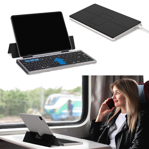 Clavier de voyage sans fil BT ergonomique, à touches à ciseaux, pliable, avec support, rechargeable, pour tablette/ordinateur portable - Product Image 6