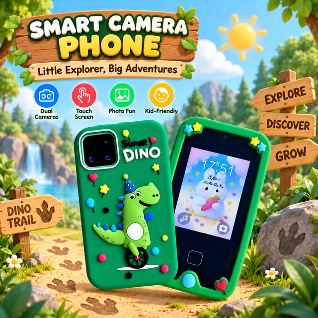 Smart Kids' Mini Phone, Educational Early Learning, Can Take Photos and Videos, Dual Camera Mini Kids' Phone