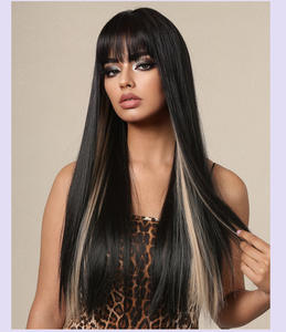 Perruque synthétique transparente haute température pour femme, avec fibres longues ondulées, effet naturel et volumineux, petite taille, vente en gros - Product Image 4