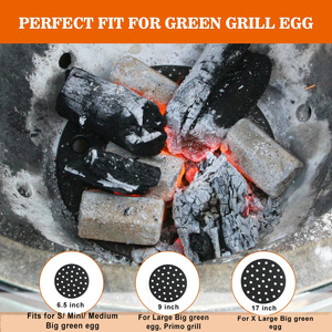 SEB pelat arang panas tinggi 10.5 inci Aksesori BBQ besi cor parut cocok untuk <span class=keywords><strong>Kamado</strong></span> Joe suku cadang pengganti klasik - Product Image 4