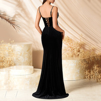 Robe longue de luxe pour femme enceinte, col en V, sans manches, simple, ajustée, fendue, coupe trapèze, idéale pour les fêtes d'anniversaire et les dîners