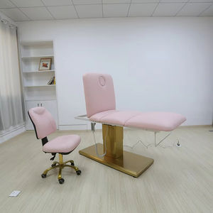 Cama de Masaje Facial Eléctrica de 3 Motores con Base Dorada para Salón de Belleza de Lujo Moderno Rongjia - Product Image 2
