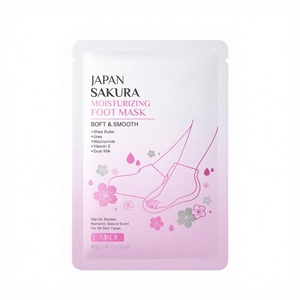Masque exfoliant pour les pieds LAIKOU <span class=keywords><strong>Sakura</strong></span> OEM, chaussettes de soin des pieds, éliminateur de callosités, soin exfoliant pour pédicure, extrait de <span class=keywords><strong>Sakura</strong></span>, Guangdong Chine - Product Image 3