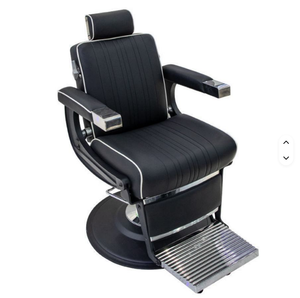 Durable Synthetic <b>Leather</b> Barber Chair, Business Style Modern 360 Degree Rotating Reclining Hydraulic <b>Pump</b> - Product Image 1