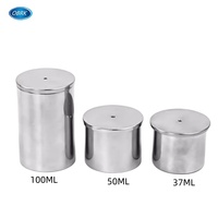 Copa de Gravedad Específica de Acero Inoxidable 304 de 37 ml/50 ml/100 ml para Pruebas de Líquidos Químicos o Medición de Peso