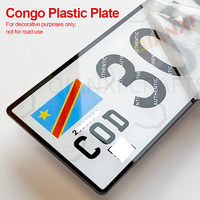 Plaque d'immatriculation en plastique DRC, plaque acrylique PMMA, verre Kinshasa, Afrique, épaisseur 3 mm, décorative, pour numéros de plaques du Congo