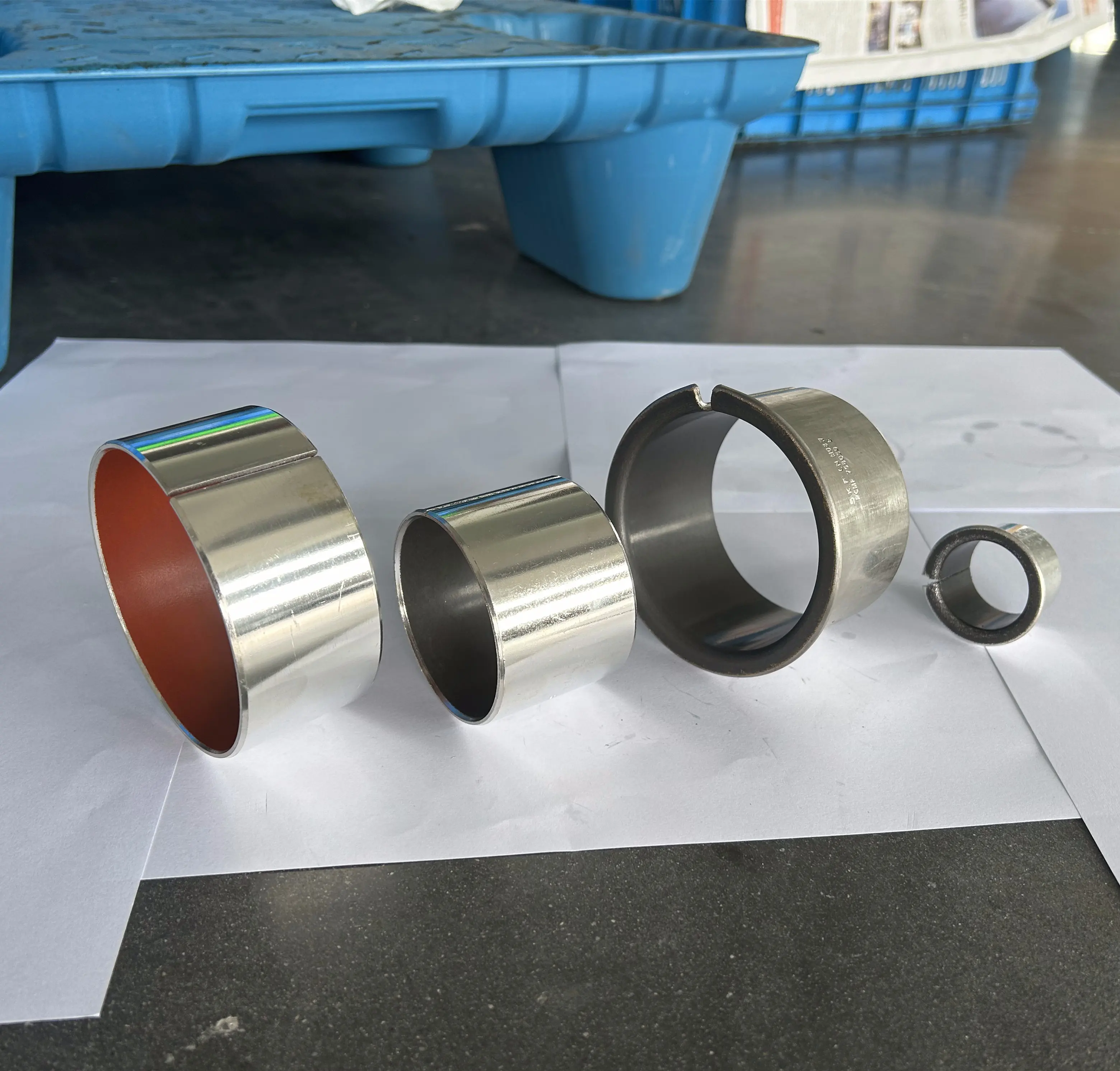 Sleeve Flanged Metal Bushing Factory Tehco Produce High Quality Self Lubricaing DU SF-1 PAP P10 PTFE Coated Composite Bushing
