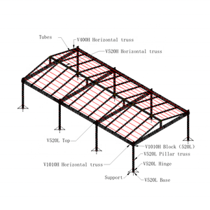 Système de treillis de scène extérieur en aluminium, treillis portable, base de fabrication de treillis, treillis de scène en aluminium pour <span class=keywords><strong>concert</strong></span> - Product Image 2