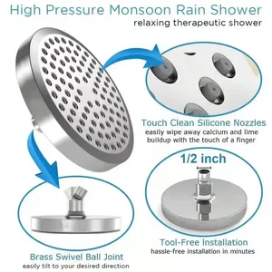 Pommeau <span class=keywords><strong>de</strong></span> <span class=keywords><strong>douche</strong></span> <span class=keywords><strong>de</strong></span> pluie monté au <span class=keywords><strong>plafond</strong></span> supérieur <span class=keywords><strong>de</strong></span> <span class=keywords><strong>douche</strong></span> <span class=keywords><strong>de</strong></span> tête d'ABS <span class=keywords><strong>de</strong></span> 6 pouces - Product Image 4