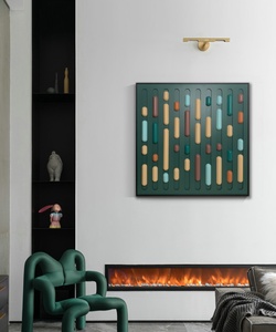 <span class=keywords><strong>JZ</strong></span> - Decoración de Salón, Obra de Arte de Madera Hecha a Mano, Pintura Mural 3D Moderna de Madera - Product Image 6