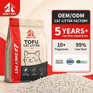 Litière pour chat en tofu écologique, haute absorption, 99,9 % sans poussière, agglomération rapide, biodégradable, fibres <span class=keywords><strong>de</strong></span> pois, 5 kg, pour plusieurs chats - Product Image 1