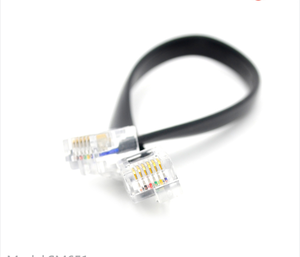 <span class=keywords><strong>Cable</strong></span> Telefónico Plano para Interiores <span class=keywords><strong>de</strong></span> PVC <span class=keywords><strong>de</strong></span> 6 Hilos, <span class=keywords><strong>30</strong></span> AWG, 1 m, con Conector RJ12 <span class=keywords><strong>de</strong></span> 6P6C con Lengüeta Izquierda - Product Image 2