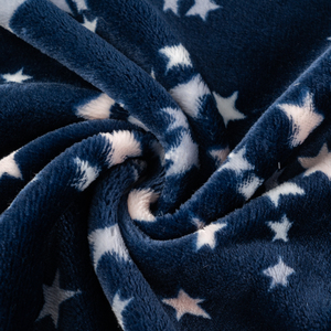 Couverture de réception pour nouveau-né en flanelle douce, imprimée numériquement avec des étoiles, <span class=keywords><strong>bleu</strong></span> foncé, écologique, qualité garantie, idéale comme cadeau pour bébé - Product Image 2