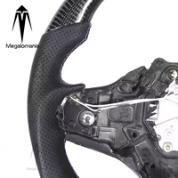 Volant en cuir et fibre de carbone adapté à BMW M1 M2 M4 M5 M6 F10 F18 F11 F12 F30 X1 X2X3X4X5 X6 Série 3 Série 5 E90 E92