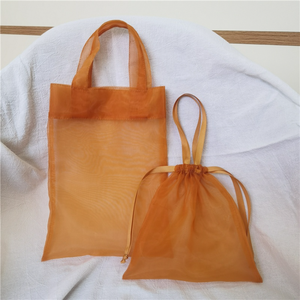 Bolsa de Organza Gruesa y Transparente de Alta Calidad para Regalos, Bolsa de Almacenamiento, Linda Bolsa de Organza con Asa - Product Image 1