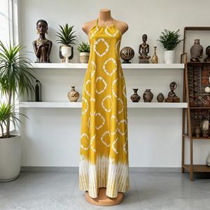 Nuovo Abito Casual da <span class=keywords><strong>Donna</strong></span> Africana <span class=keywords><strong>Taglie</strong></span> <span class=keywords><strong>Forti</strong></span> con Stampa e Collo all'Americana, Vestito Ampio alla Moda per il Commercio all'Ingrosso - Product Image 4