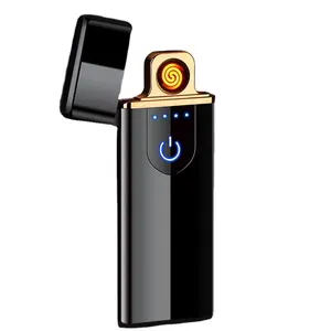 FR-703 זול מתכת חשמלי USB Flameless מצית סליל מצית לוגו מותאם אישית