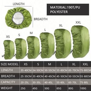 Meilleur sac à dos de voyage vert à haute visibilité avec housse de pluie intégrée pour sac à dos - Product Image 2