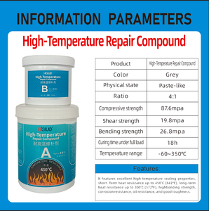 Compuesto de Reparación de Alta Temperatura a Base de Cerámica de Dos Componentes AB 500g, Fácil de Mezclar y Aplicar Sin Herramientas Especializadas para Reparaciones <span class=keywords><strong>en</strong></span> Sitio - Product Image 5