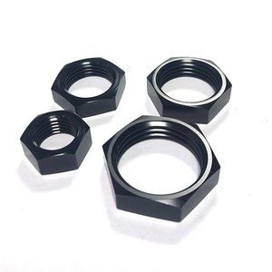 Écrous hexagonaux en alliage d'aluminium Jiax AN6 AN8 AN10 AN12 noirs pour modification automobile - Product Image 2