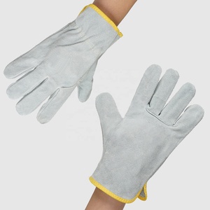 Luvas De Segurança De Trabalho Industrial Rosa Vermelho Couro De Couro Completo Anti-Slip Tig Luvas De Soldagem Para Proteção De Mão Export Grade - Product Image 6