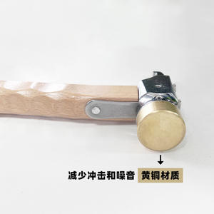 Marteau à griffes XD-LUCK en aluminium avec tête en laiton et manche en bois nervuré pour le camping, la maison et les travaux de bricolage - Product Image 4