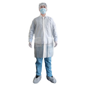 Kain tidak ditenun dapat bernafas ukuran besar khusus PP murah pengunjung dokter gigi laboratorium kimia mantel <span class=keywords><strong>Lab</strong></span> sekali pakai - Product Image 1