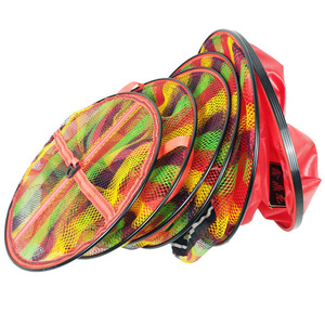 Panier à poissons collé à rayures colorées en nylon avec double poignée, équipement de pêche polyvalent - Product Image 4