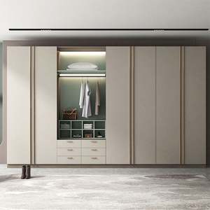 Armoire en aluminium avec porte en verre, armoire de luxe, designs modernes, armoire en bois, fabrication Santopova - Product Image 2