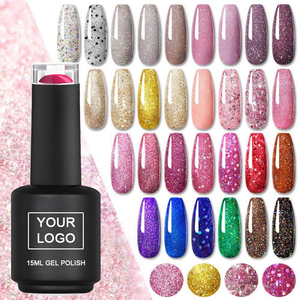15ml UV Gel Sơn móng tay của nhà sản xuất bán buôn tùy chỉnh OEM nhãn hiệu riêng long lanh ngâm tắt Gel LED Nail Gel Polish trong số lượng lớn - Product Image 1