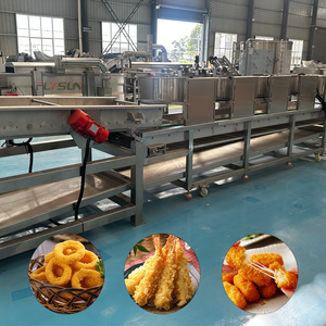Línea de Producción de Frituras Totalmente Automática Hecha de Acero Inoxidable 304, Equipo Especial de Procesamiento de Frituras para Snacks Inflados - Product Image 1