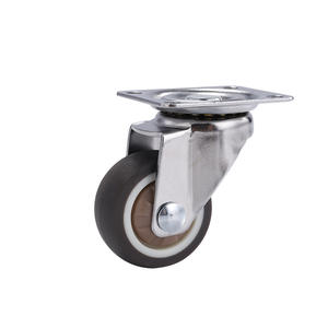 Roues en caoutchouc silencieuses de 1,5 pouce, roues pivotantes universelles dorées en forme de diamant pour meubles et chaises de bureau - Product Image 2