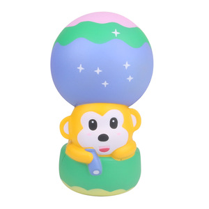 Cute Monkey Hot Air Balloon PU Soft <b>Squishy</b> Toy For Promotional Activities - Product Image 2