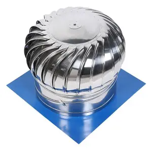 roof stainless steel automatic turbo air vent unpowered wind driven exhaust ventilation fan