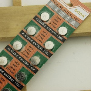 Yueli <b>Ag10</b> Button <b>Batteries</b> 1.5V Card Pack Silver Color For Electronics - Product Image 4
