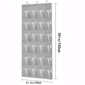 24-grid Pocket Hanging Closet Bedroom <b>Shoe</b> Rack Behind the Door <b>Storage</b> Hanging <b>Storage</b> Bag - Product Image 2