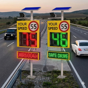 Panneau de signalisation routière personnalisable de haute qualité <span class=keywords><strong>en</strong></span> alliage d'aluminium 12V avec radar solaire LED pour limite de vitesse - Product Image 6